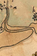 button to larger view of Beaulieu River on  
Dummer's chart for Southampton, 1698